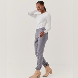 Pact organic cotton twill utility chino jogger elastic waist, XS